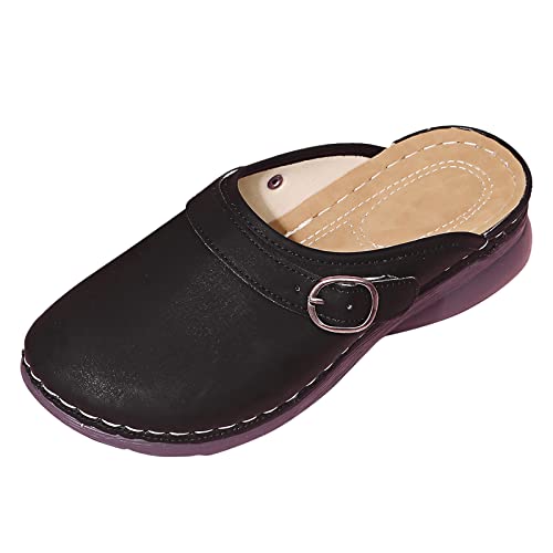 TYUIOP schlappen damen ledersohle espadrilles für damen plateau leder damen herren zehentrenner sommer flip flops badelatschen outdoor sandalen damen wasserfest damen loafer bequeme mokassins von TYUIOP