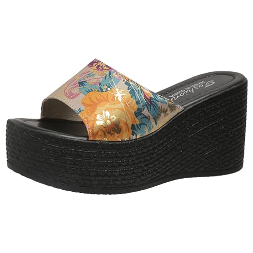 TYUIOP schlappen damen sommer bequem espadrilles für damen plateau glitzer damen herren zehentrenner sommer flip flops badelatschen clogs leder damen damen slipper ohne absatz aus leder sandalen von TYUIOP