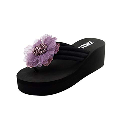 TYUIOP schlappen damen sommer espadrilles für damen keilabsatz sandalen flip flops damen mode orthopädische leder stoff schuhe absatz austauschen damen pantoletten, frauen slip on sandalen von TYUIOP