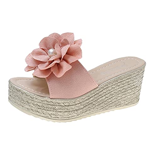 TYUIOP schlappen damen sommer fussbett espadrilles für damen bunt damen herren zehentrenner sommer flip flops badelatschen clogs leder damen 39 damen slipper frauen slip on lose einlage von TYUIOP