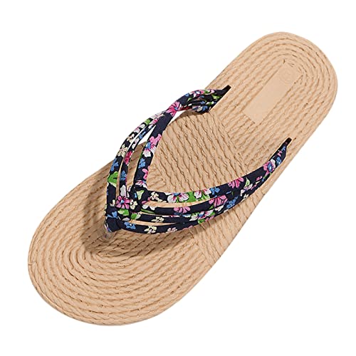 TYUIOP schlappen damen sommer leder espadrilles für damen keilabsatz 42 damen herren zehentrenner sommer flip flops badelatschen schuhe absatz schwarz damen slipper frauen slip on lose von TYUIOP