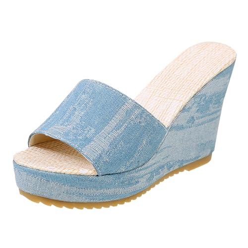 TYUIOP slides damen sommer pantoletten damen bequem damen herren zehentrenner sommer flip flops badelatschen geschlossene sandalen damen keilabsatz damen pantoletten frauen slipper sandalen von TYUIOP