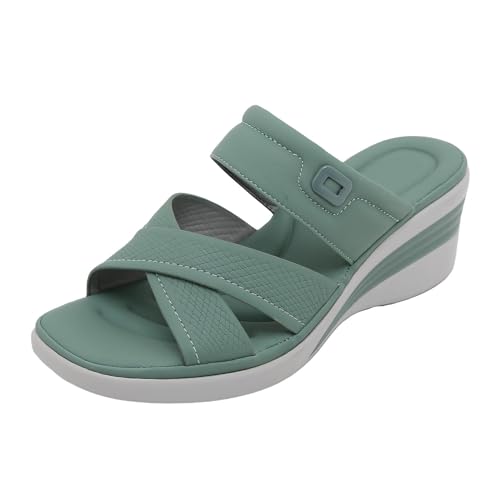 TYUIOP zehensandalen damen r?mersandalen damen sandalen leder sommer damen sandalen rei?verschluss damen herren zehentrenner sommer flip flops badelatschen schuhe mit keilabsatz für damen sandalen von TYUIOP