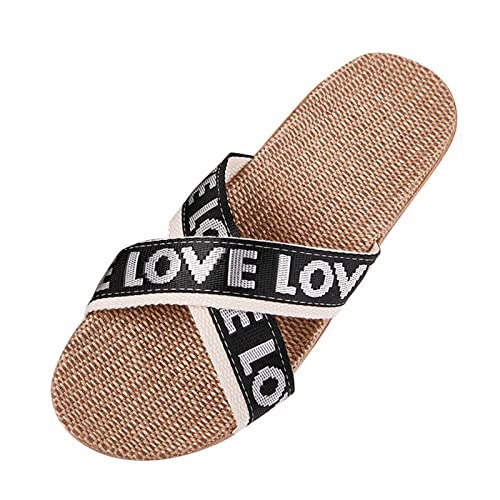 slides damen braun espadrilles für damen plateau schwarz damen flip flops sommer strand string sandalen leicht geschlossene sandalen damen elegant loafer mit runder zehenpartie für damen flache von TYUIOP