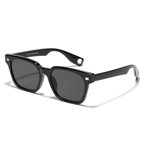 TYUVIVO Square Rivet Herren Trendy Gradient Sonnenbrillen Shades UV400,Einheitsgröße,Schwarz Grau von TYUVIVO