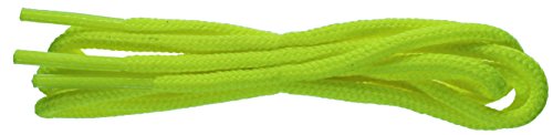 TZ Laces 2 Sich 3mm Rund Farbig Schuhbändel Schnürsenkel 39 Farben 6 Länge für Herren Schuhe, Leder Oxford Brogues, Kleid Schuhe, Smart Schuhe - Flo Gelb, 120cm von TZ Laces