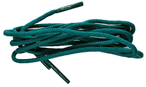 TZ Laces 2 Sich 3mm Rund Farbig Schuhbändel Schnürsenkel 39 Farben 6 Länge für Herren Schuhe, Leder Oxford Brogues, Kleid Schuhe, Smart Schuhe - Türkis, 120cm von TZ Laces