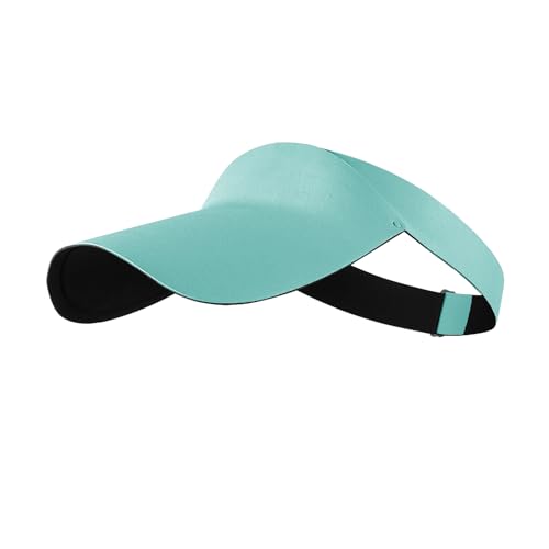 TZ Promise Nahtlose Neopren-Sonnenblende für Damen und Herren, mit Stretchband, verstellbar, für Laufen, Tennis, Golf, Outdoor-Sport, Türkis/Ausflug, einfarbig (Getaway Solids), S-M von TZ Promise