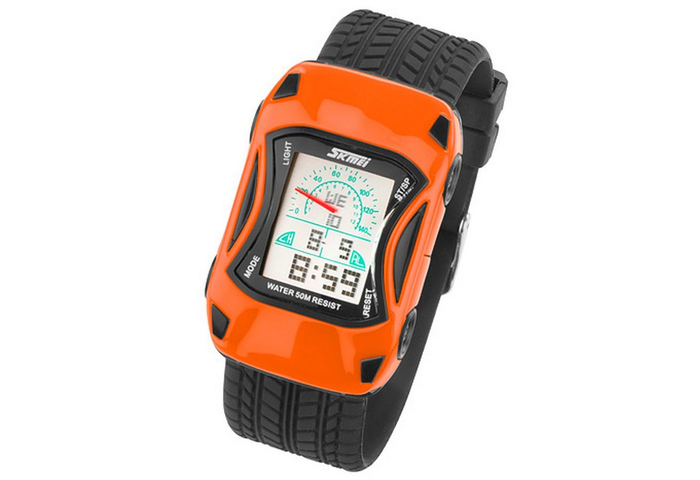 Taffstyle Quarzuhr Kinder Armbanduhr Silikon Auto Digital Alarm Uhr, Jungen Quartz Stoppuhr Sportuhr Kinderuhr Farbige Lernuhr Silikonuhr von Taffstyle