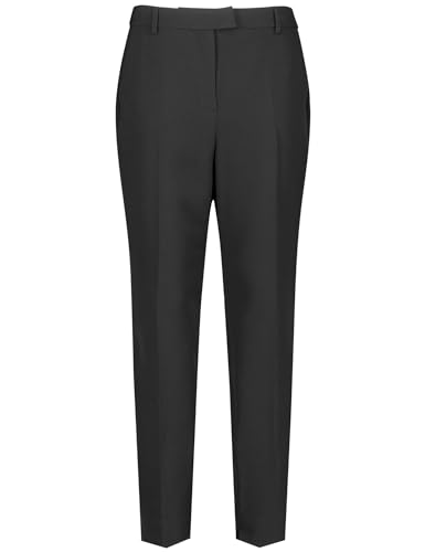 Taifun Damen 7/8 Hose mit Bügelfalten Slim Fit unifarben 7/8 Länge Schwarz 42 von Taifun