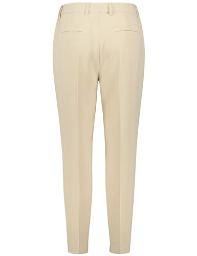 Taifun Damen 7/8 Hose mit Bügelfalten Slim Fit unifarben 7/8 Länge Warm Sand 36 von Taifun