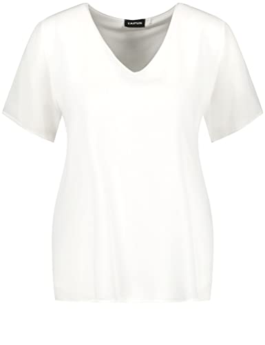 TAIFUN Damen 971986-19647 T-Shirt, Offwhite, 38 von Taifun