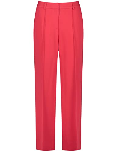 Taifun Damen Elegante, Weite Hose Wide Leg Hose Tuch/Kombi lang Weite Hose unifarben reguläre Länge Rose Kiss 44 von Taifun