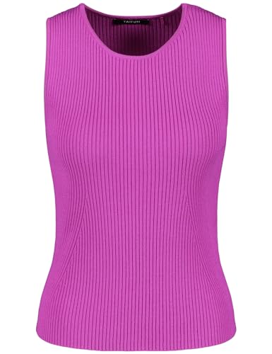 Taifun Damen Top aus Rippstrick ärmellos unifarben Fuchsia 36 von Taifun