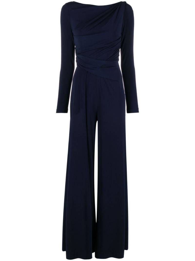 Talbot Runhof Geraffter Wide-Leg-Jumpsuit - Blau von Talbot Runhof