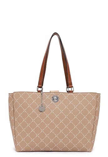 Tamaris Businesstasche Anastasia Lock 31724 Damen Handtaschen Print sand/cognac 427 von Tamaris