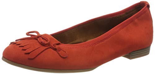 Tamaris Damen 1-1-22117-24 Geschlossene Ballerinas, Rot (Flame 572) von Tamaris