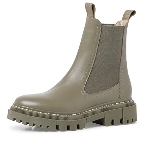 Tamaris Damen Chelsea Boots, Frauen Stiefeletten,Wechselfußbett,Schlupfstiefel,flach,Boots,Stiefel,Bootee,Booties,Pale Green Uni,36 EU von Tamaris