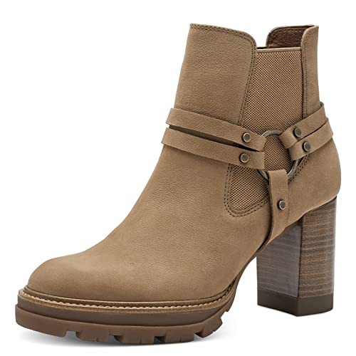 Tamaris Damen Ankle Boots, Frauen Stiefeletten,TOUCHit-Fußbett,reißverschluss,Stiefel,Bootee,Booties,halbstiefel,Kurzstiefel,Camel,37 EU von Tamaris