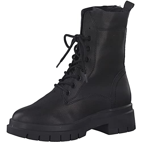 Tamaris Damen Ankle Boots, Frauen Stiefeletten,TOUCHit-Fußbett,uebergangsschuhe,uebergangsstiefel,flach,Boots,Stiefel,Bootee,Black,37 EU von Tamaris