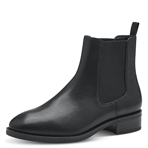 Tamaris Damen Ankle Boots, Frauen Stiefeletten,TOUCHit-Fußbett,uebergangsschuhe,uebergangsstiefel,flach,Boots,Stiefel,Bootee,Black,37 EU von Tamaris