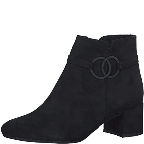 Tamaris Damen Ankle Boots, Frauen Stiefeletten,TOUCHit-Fußbett,uebergangsschuhe,uebergangsstiefel,hoch,Boots,Stiefel,Bootee,Black,37 EU von Tamaris