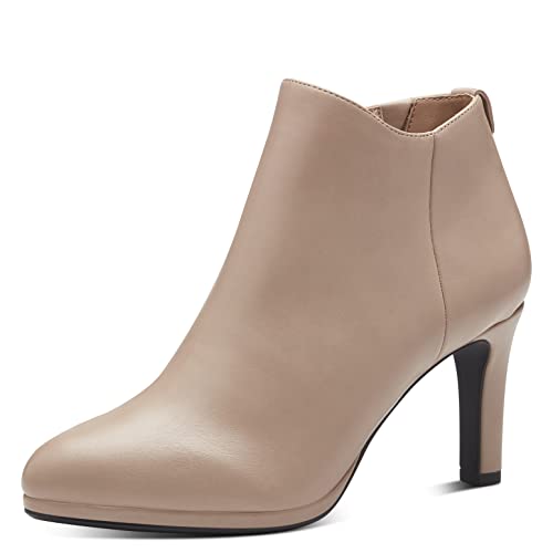 Tamaris Damen Ankle Boots, Frauen Stiefeletten,TOUCHit-Fußbett,uebergangsschuhe,uebergangsstiefel,knöchelhoch,reißverschluss,Taupe,40 EU von Tamaris