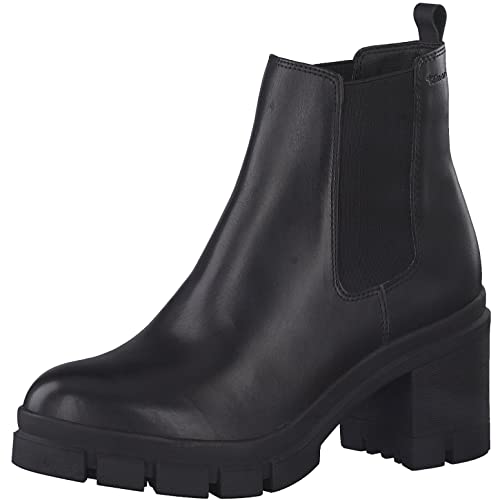 Tamaris Damen Chelsea Boots, Frauen Stiefeletten,TOUCHit-Fußbett,Stiefel,Bootee,Booties,halbstiefel,Kurzstiefel,uebergangsschuhe,Black,40 EU von Tamaris