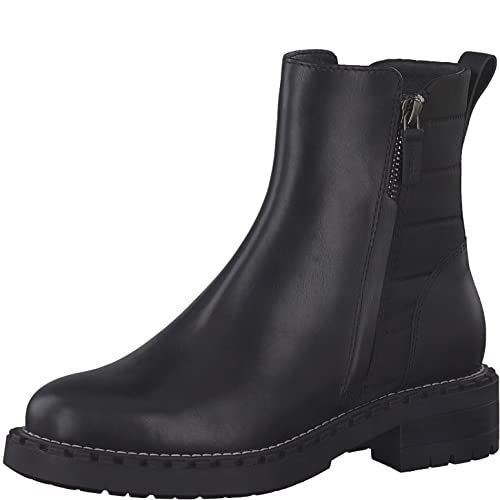 Tamaris Damen Klassische Stiefeletten, Frauen Stiefeletten,TOUCHit-Fußbett,Bootee,Booties,halbstiefel,Kurzstiefel,Black,40 EU von Tamaris