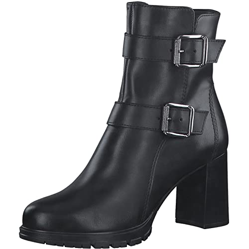 Tamaris Damen Klassische Stiefeletten, Frauen Stiefeletten,TOUCHit-Fußbett,uebergangsschuhe,uebergangsstiefel,reißverschluss,Black,40 EU von Tamaris