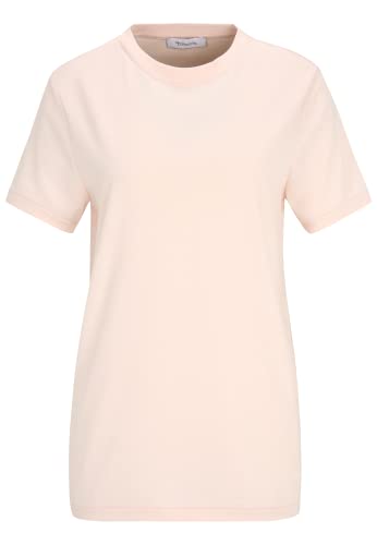 Tamaris Damen Rundhalsausschnitt plain T-Shirt ADRIA Pink L von Tamaris