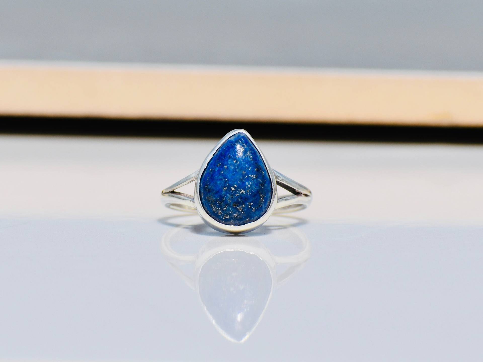 Lapis Lazuli Ring, 925 Sterling Silber Ring, Alltags Damen Boho Handgefertigter Statement Ring von TanaBanaJewelry