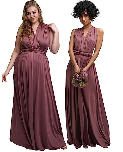 Taniri Infinity Kleider für Brautjungfern - Umstandskleid - Weihnachtskleid für Frauen - Brautjungfernkleid für Hochzeit, rosewood, Einheitsgröße Taniri Infinity Kleider für Brautjungfern - Umstandskleid - Weihnachtskleid für Frauen - Brautjungfernkleid für Hochzeit, rosewood, Einheitsgröße von Taniri