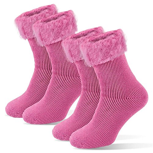 2 Paar Damensocken Thermo Socken Strümpfe Winterstrümpfe Damen extra warm TOG 2.3-36/41 - Pink von Tarjane