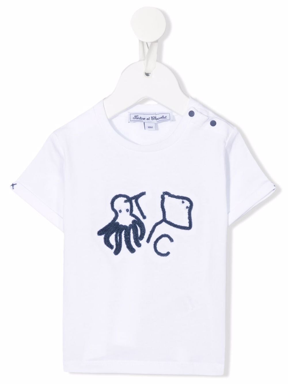 Tartine Et Chocolat T-Shirt mit Logo-Stickerei - Weiß von Tartine Et Chocolat