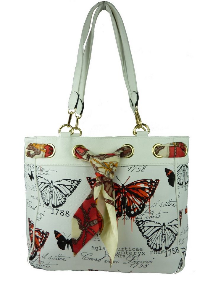 Taschen4life Shopper Damen Shoppertasche Butterfly - große moderne Schultertasche 5817, im casual Vintage Stil von Taschen4life