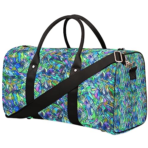 Abstrakte Kunst Muster Reisetasche, Weekender Taschen für Frauen Reisen, Turnbeutel, Handgepäck Taschen für Flugzeuge, Duffle Bag für Männer Reisen, Weekender Tasche, Abstrakte Kunst Muster von Tavisto