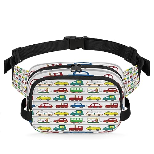 Cartoon Brown Bear Durable Waterproof Fanny Pack with Double Zipper Closure - Organize Your Essentials with Ease - Lightweight and Comfortable for Men and Women, Cartoon Autos Krankenwagen von Tavisto