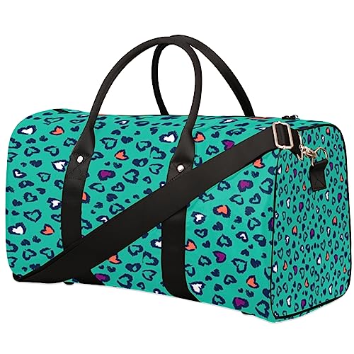 Cartoon Leopard Print Reisetasche, Weekender Taschen für Frauen Reisen, Turnbeutel, Handgepäck Taschen für Flugzeuge, Duffle Bag für Männer Reisen, Weekender Tasche, Reise Duffle Bag, von Tavisto