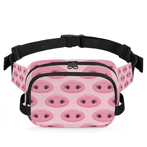 Cartoon Pet Dogs Durable Waterproof Fanny Pack with Double Zipper Closure - Organize Your Essentials with Ease - Lightweight and Comfortable for Men and Women, Cartoon Schwein Nase von Tavisto