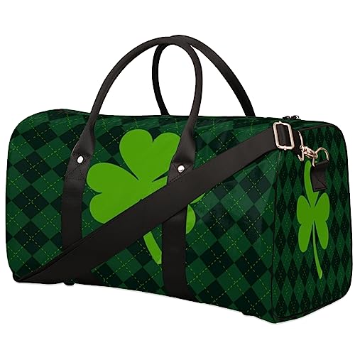 Clovers Muster Reisetasche, Weekender Taschen für Frauen Reisen, Turnbeutel, Handgepäck Taschen für Flugzeuge, Duffle Bag für Männer Reisen, Weekender Tasche, Kleeblatt-Muster von Tavisto