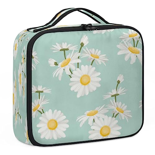 Daisy Wind Make-up-Koffer, Make-up-Organizer-Tasche für Make-up-Künstler, 2-lagig, 25,4 cm, Reise-Zug-Tasche, Make-up-Tasche für Kosmetik, Friseure, Nail Tech, Daisy Wind, 26,7 x 22,9 x 8,9 cm, Daisy von Tavisto