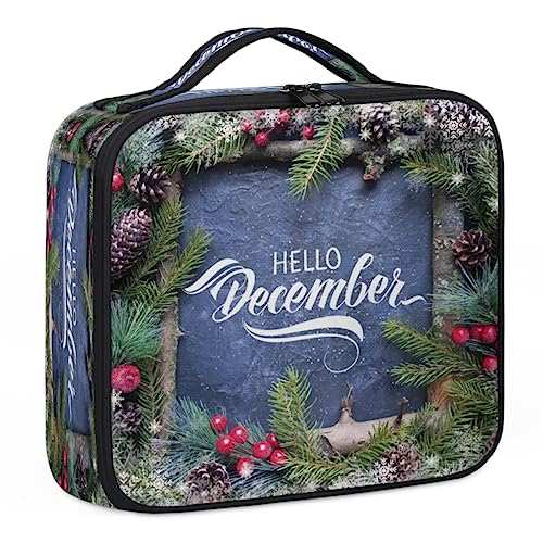 Dezember Make-up-Koffer, Make-up-Organizer-Tasche für Make-up-Künstler, 2-lagig, 25,4 cm, Reisezugkoffer, Make-up-Tasche für Kosmetik, Friseure, Nail Tech, Dezember, 26,7 x 22,9 x 8,9 cm, Dezember, von Tavisto