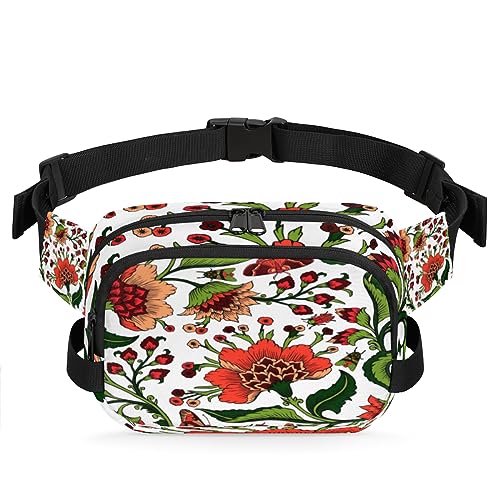 Doodle Flowers Durable Waterproof Fanny Pack with Double Zipper Closure - Organize Your Essentials with Ease - Lightweight and Comfortable for Men and Women, Doodle Blumen von Tavisto