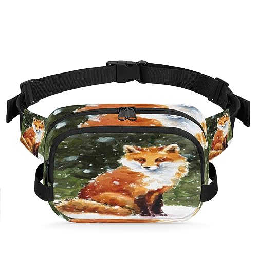 Doodle Flowers Durable Waterproof Fanny Pack with Double Zipper Closure - Organize Your Essentials with Ease - Lightweight and Comfortable for Men and Women, Doodle Fox von Tavisto