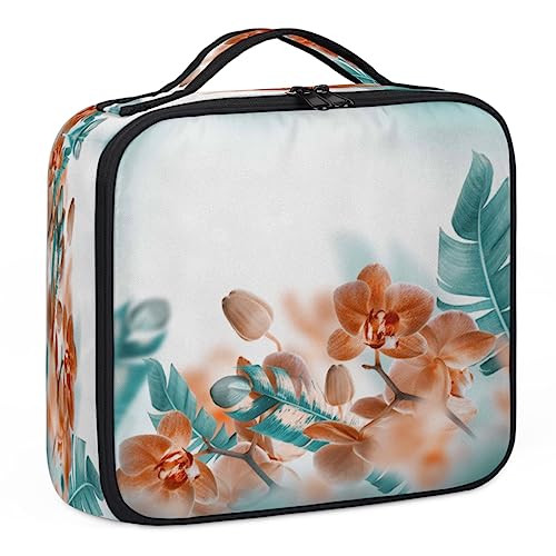 Dreamily Beauty Make-up-Tasche mit Blumenmuster, Make-up-Organizer-Tasche für Make-up-Künstler, 2-lagig, 25,4 cm, Reise-Zugkoffer, Make-up-Tasche für Kosmetik, Friseure, Nail Tech, Dreamily Beauty von Tavisto