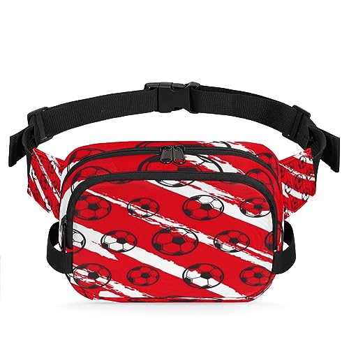 Flower Line Design Durable Waterproof Fanny Pack with Double Zipper Closure - Organize Your Essentials with Ease - Lightweight and Comfortable for Men and Women, fußball von Tavisto