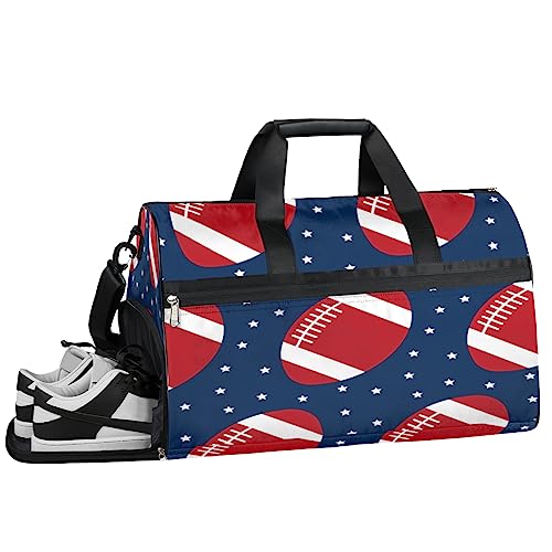 Flying Pig Print Turnbeutel Sport Turnbeutel mit Nassfach & Schuhfach Turnbeutel für Damen Turnbeutel Herren Workout Tasche Sportbeutel Weekender Bag mit Schuhfach, Fußball-Punkte-Aufdruck, von Tavisto