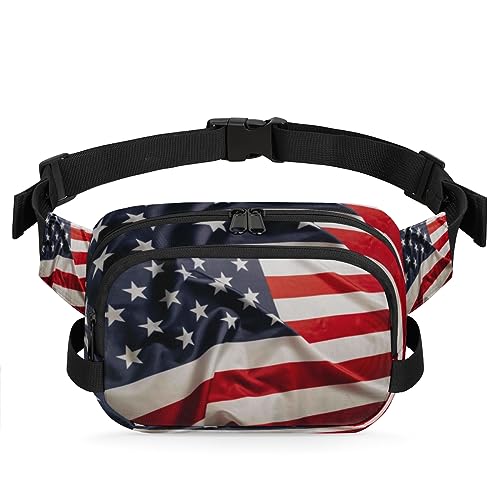 Flying The American Flag Durable Waterproof Fanny Pack with Double Zipper Closure - Organize Your Essentials with Ease - Lightweight and Comfortable for Men and Women, Fliegen der amerikanischen von Tavisto