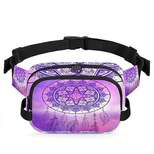 Fox Deer Owl Eichhörnchen Durable Waterproof Fanny Pack with Double Zipper Closure - Organize Your Essentials with Ease - Lightweight and Comfortable for Men and Women, Modischer Traumfänger von Tavisto